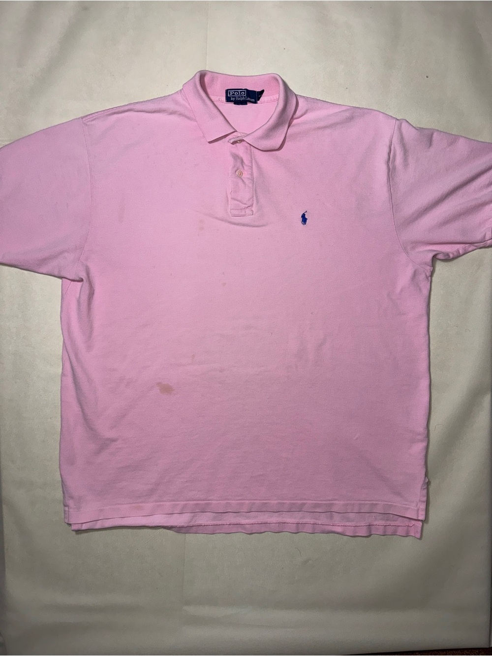 Ralph Lauren Men’s Light Pink Polo with Blue Pony